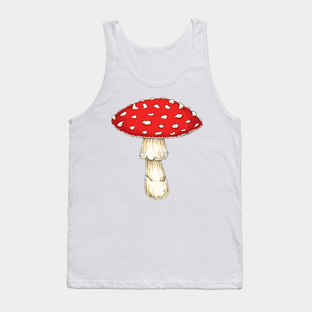 Fly Agaric Mushroom Tank Top by deepfuze